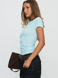 So Much Magic Textured Top Blue