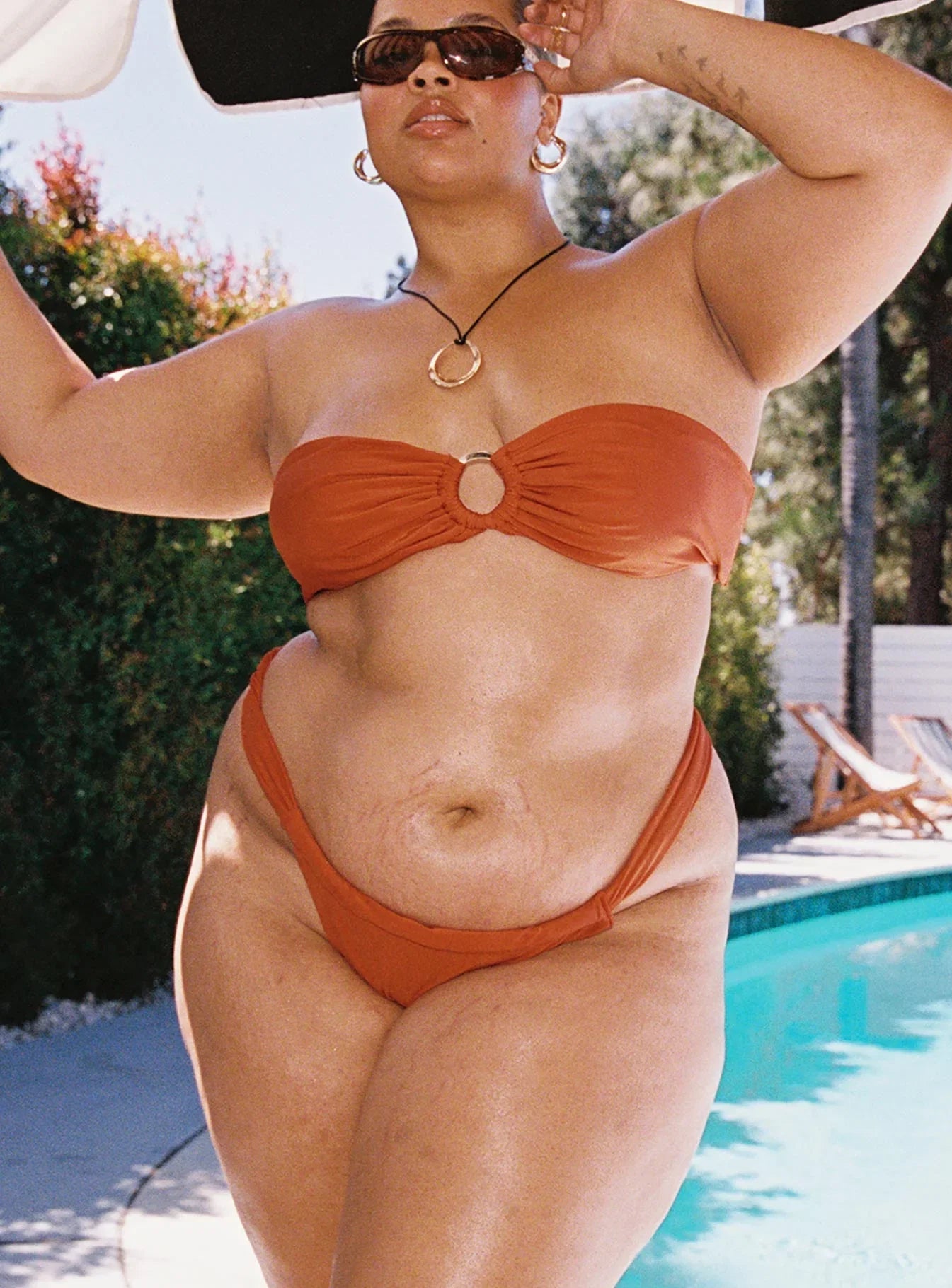 Janea Bikini Bottoms Rust Curve