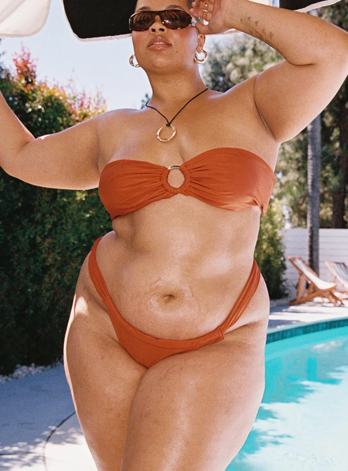 Janea Bikini Bottoms Rust Curve