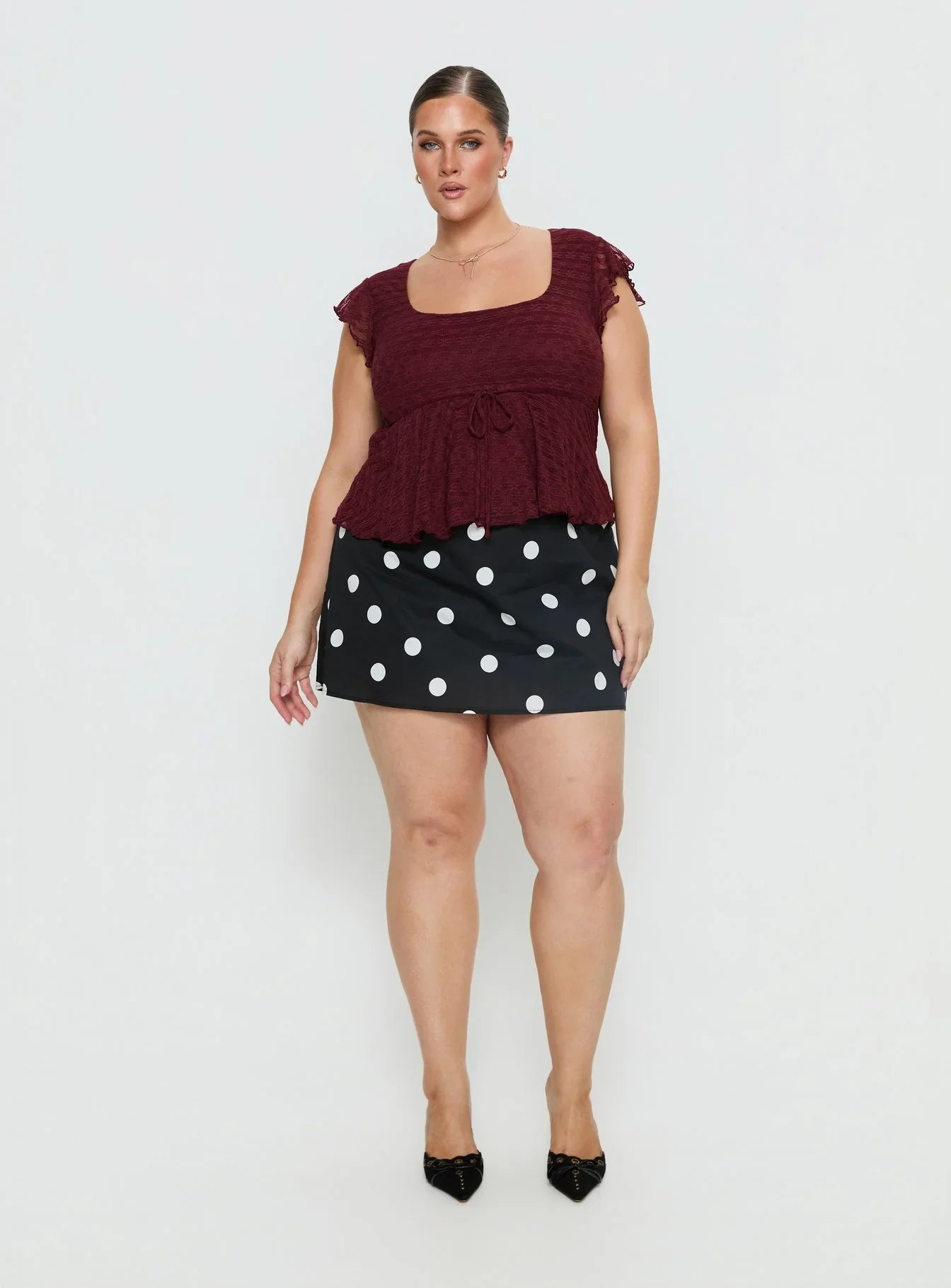 Auroraah Frill Top Cherry Curve