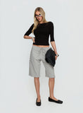 Kether Longline Basketball Studs Short Grey Marle