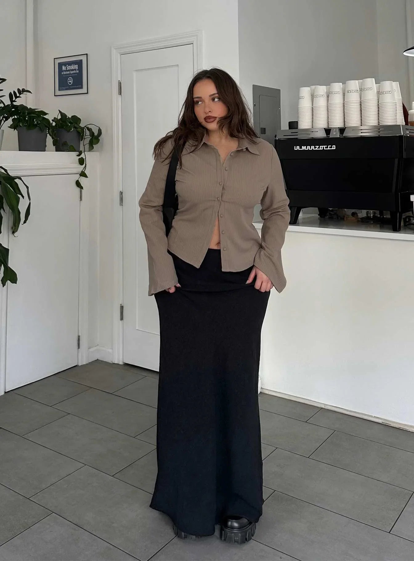 Jodie Maxi Skirt Black Petite