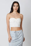 Candice White Twist Tube Top