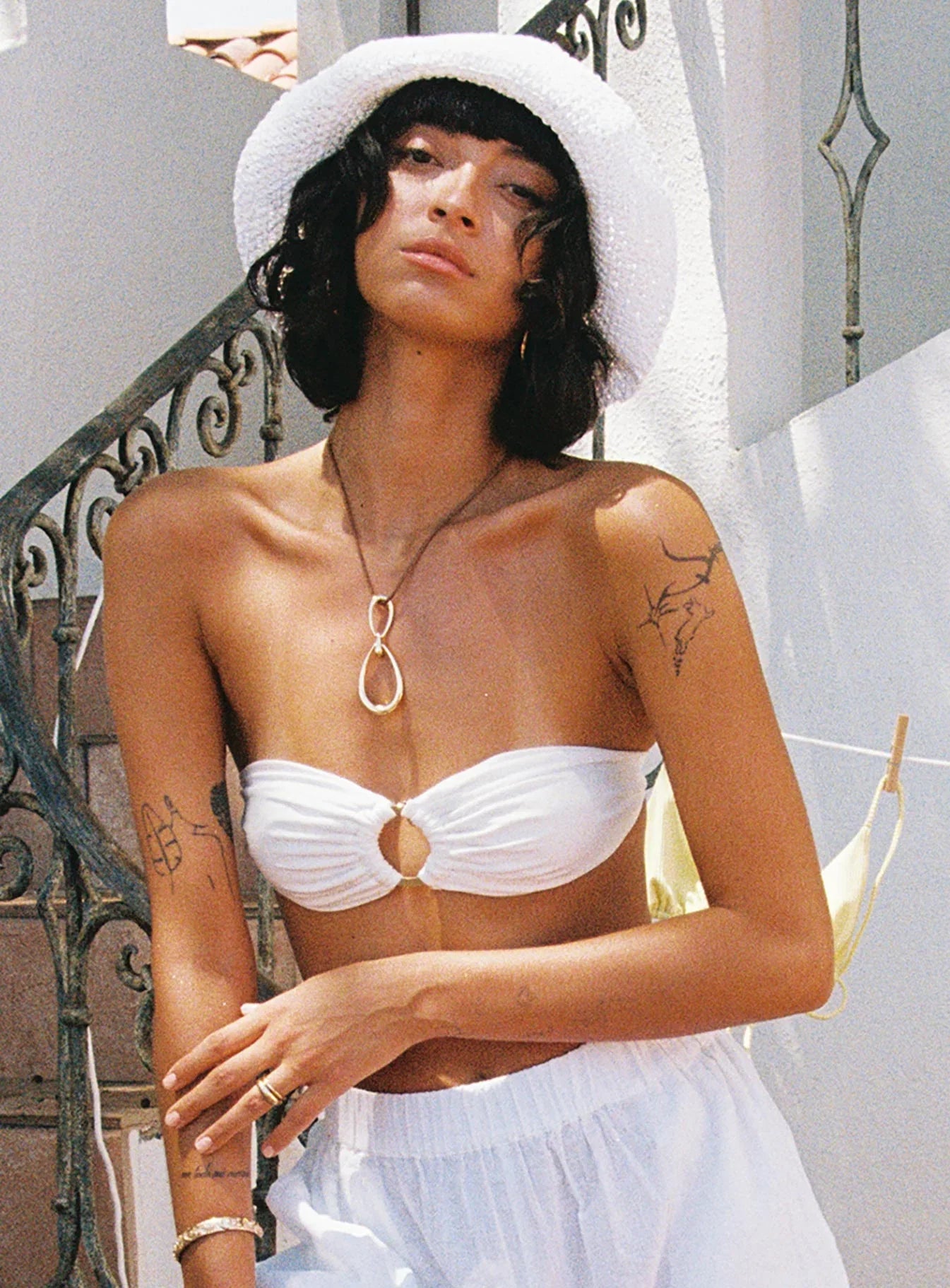 Janea Bandeau Bikini Top White