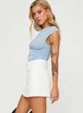 Heuston Denim Skort White Denim