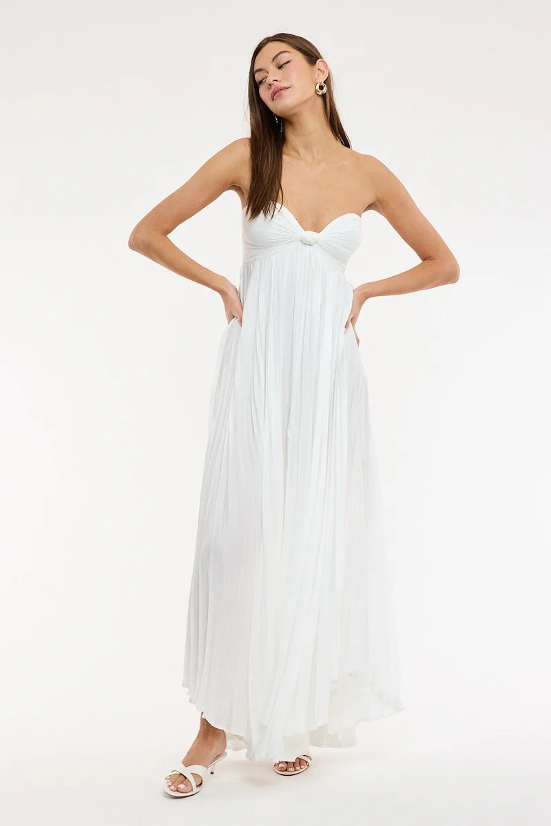 Willow White Strapless Maxi Dress