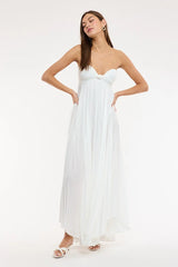 Willow White Strapless Maxi Dress