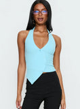 Avrilla Wrap Knit Top Blue