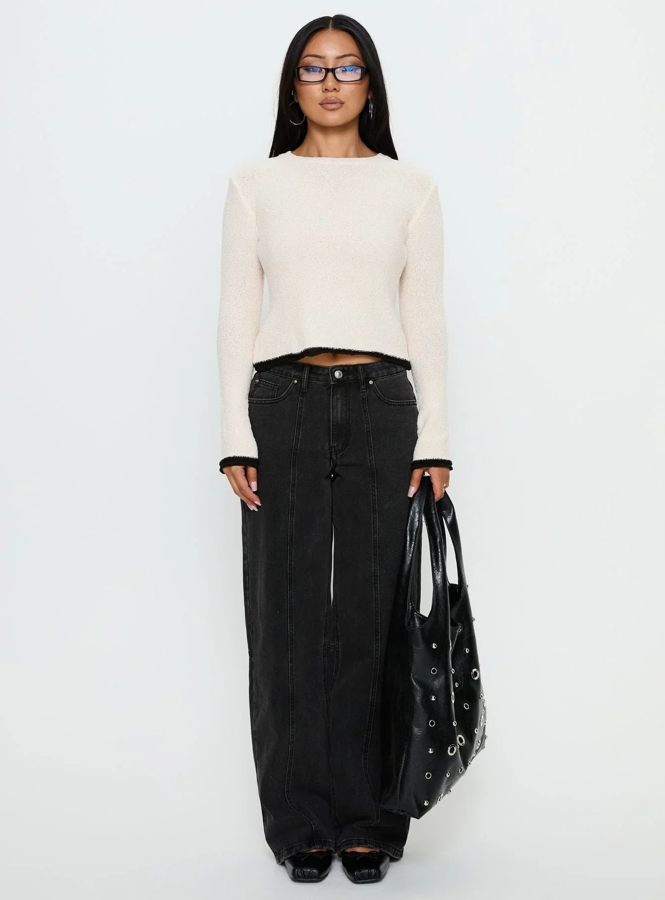 Lando Low Rise Straight Leg Jeans Washed Black