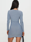 Absynth Long Sleeve Mini Dress Blue