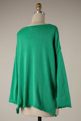 Champagne Please Green and Pink Sweater