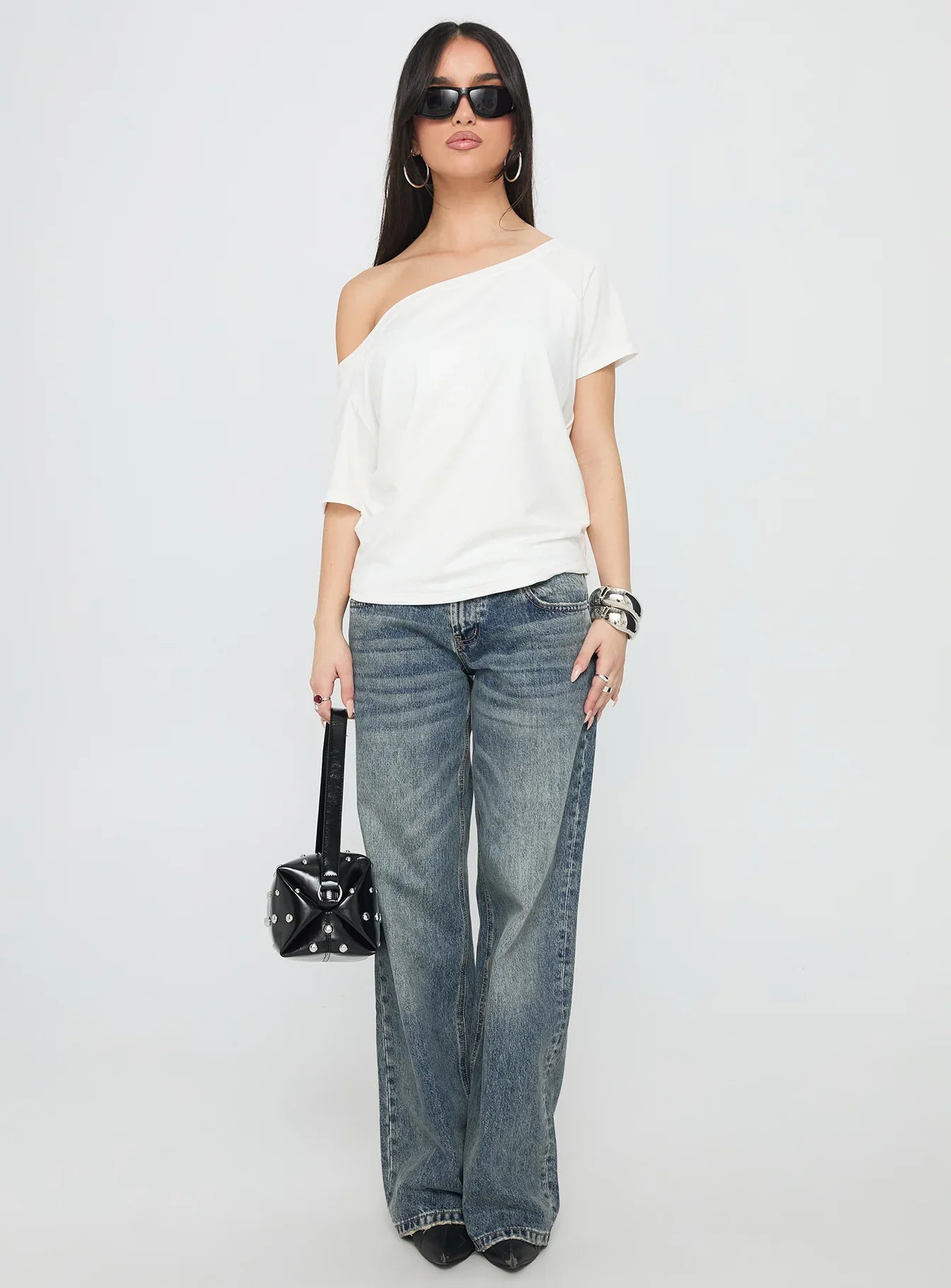 Icon Baby Off Shoulder Top White