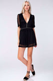 Luminous Stars Sheer Black Lace Romper