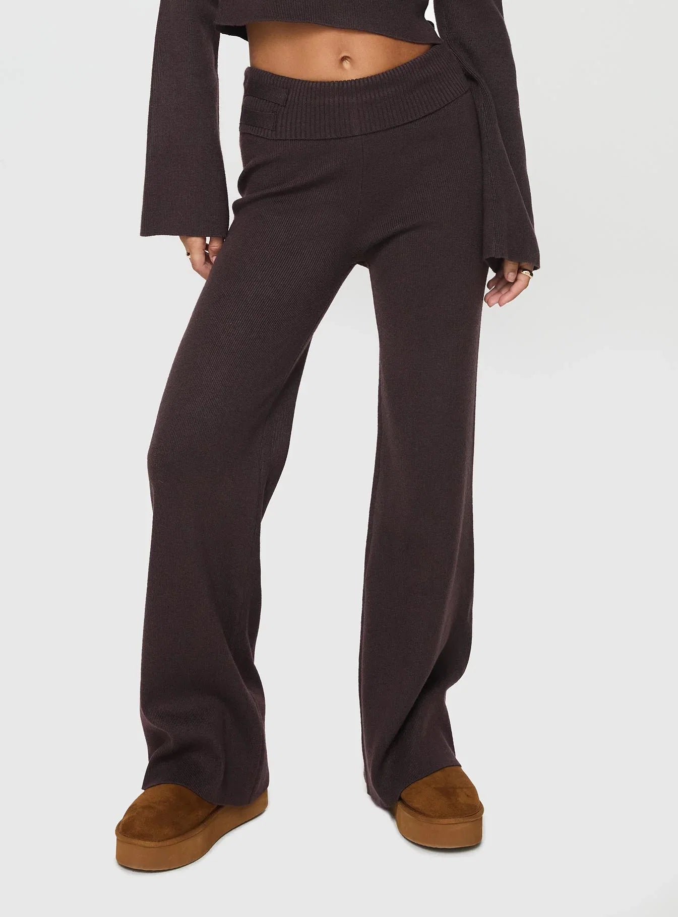 Try Me Knit Pants Chocolate