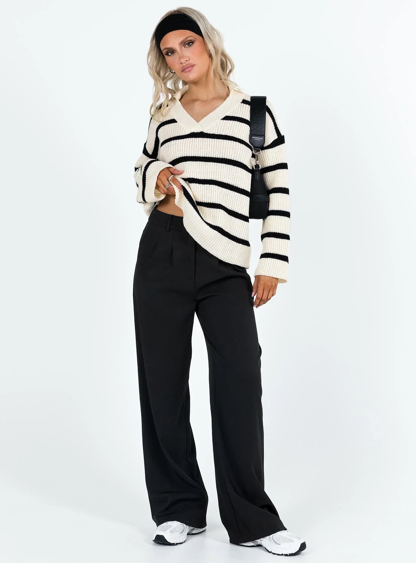 Forte Knit Sweater Black Cream