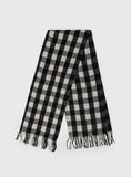 Closed Eyes Scarf Black White Check
