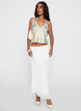 Estefania Maxi Skirt White