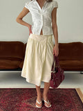 Sunney Wrap Midi Skirt Yellow