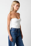 Becca White Twist Knot Tube Top