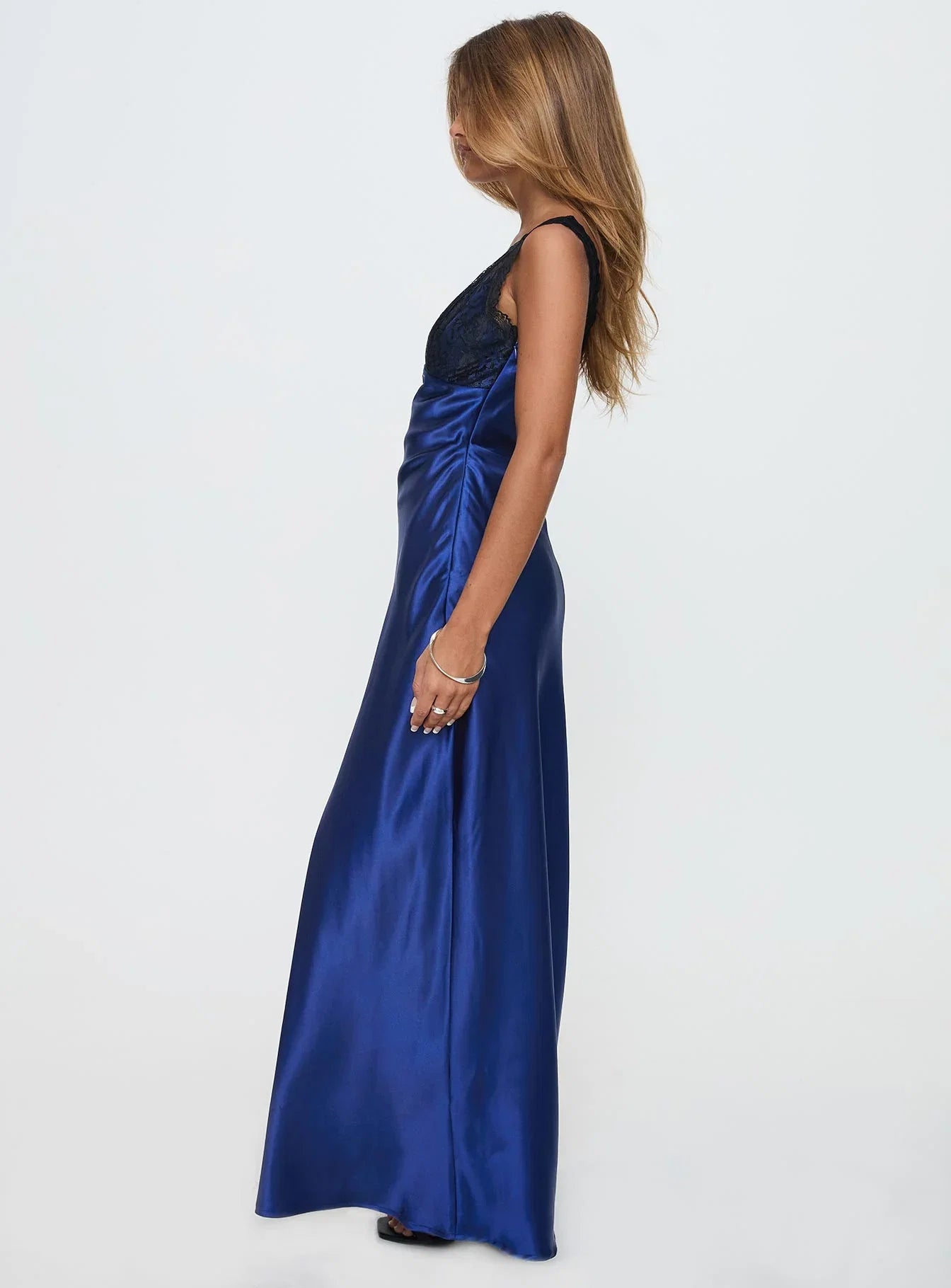 Voila Lace Maxi Dress Navy Black