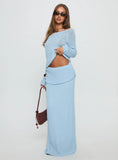 Ravira Wide Neck Knit Sweater Blue