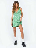 Nellie Mini Dress Sage Floral