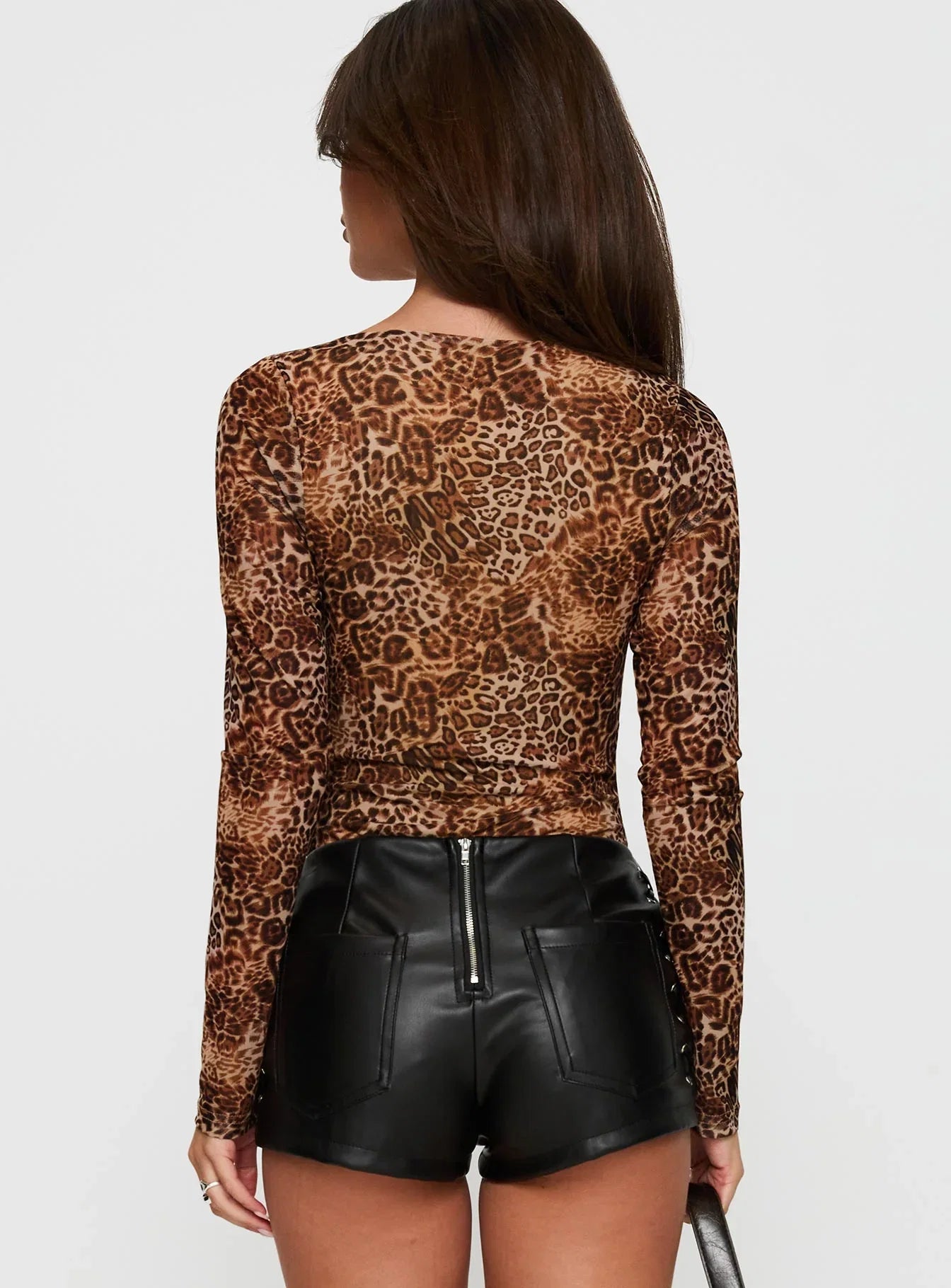 Elixia Long Sleeve Bodysuit Leopard
