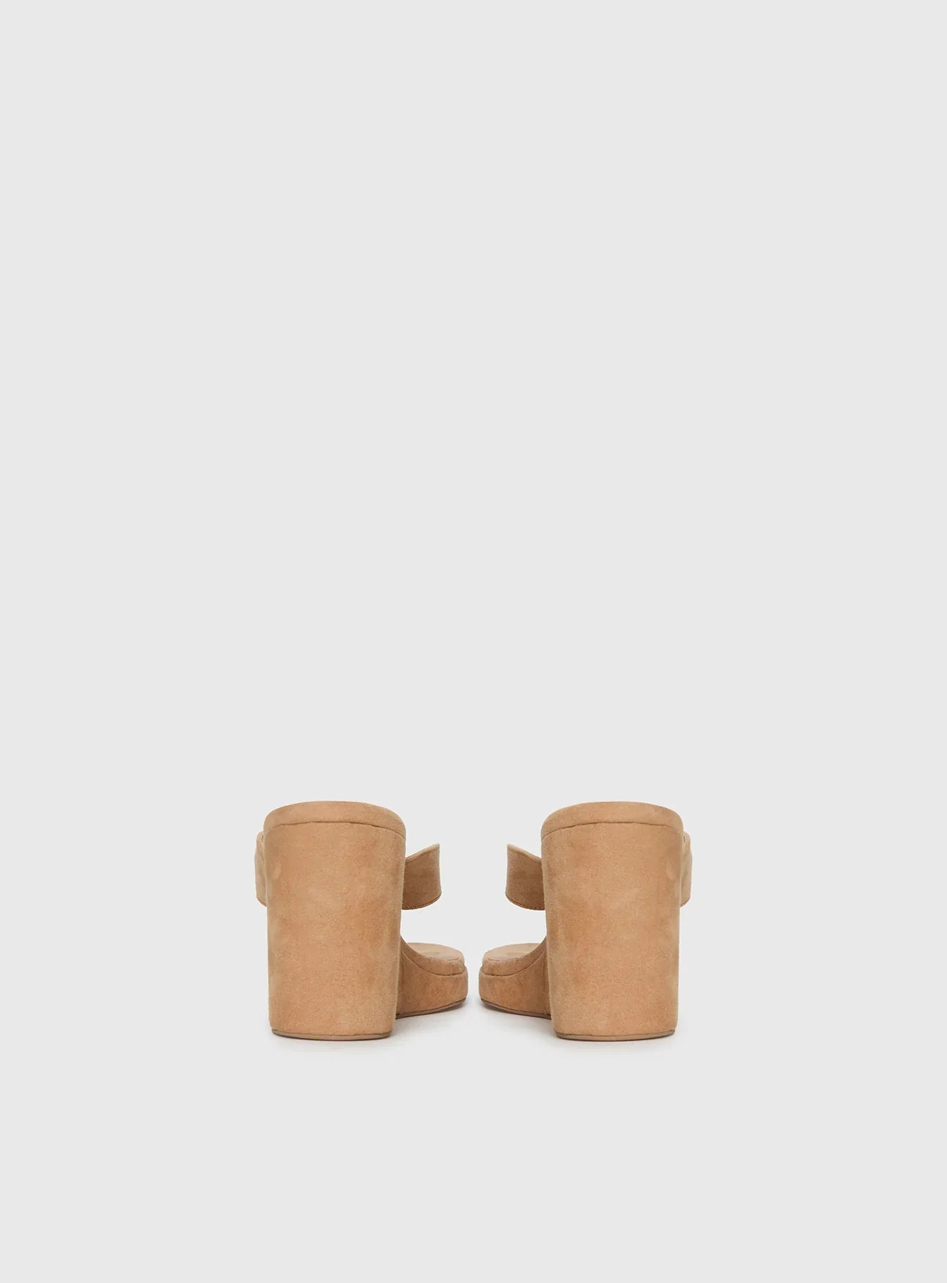 Kamiko Wedged Heels Tan Faux Suede