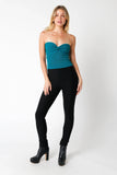 Becca Hunter Green Twist Knot Tube Top
