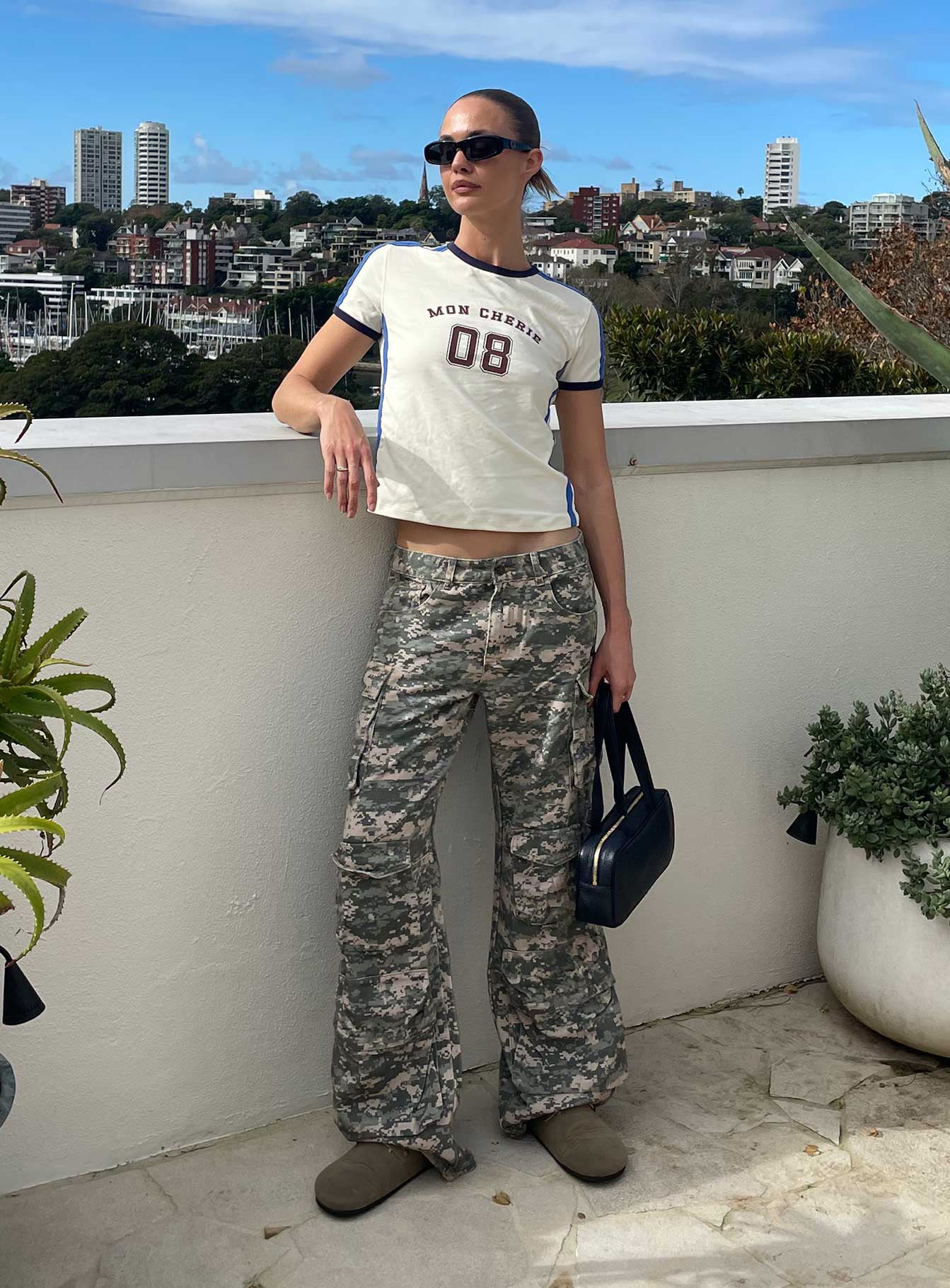 Sweetness Low Rise Straight Leg Jeans Digital Camo