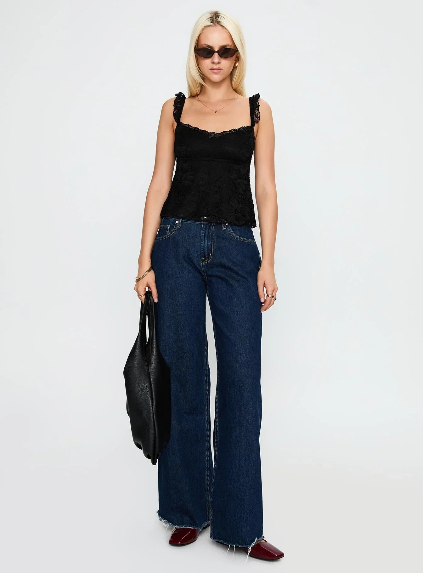 Madaleine Lace Top Black