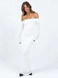 Maida Long Sleeve Maxi Dress White