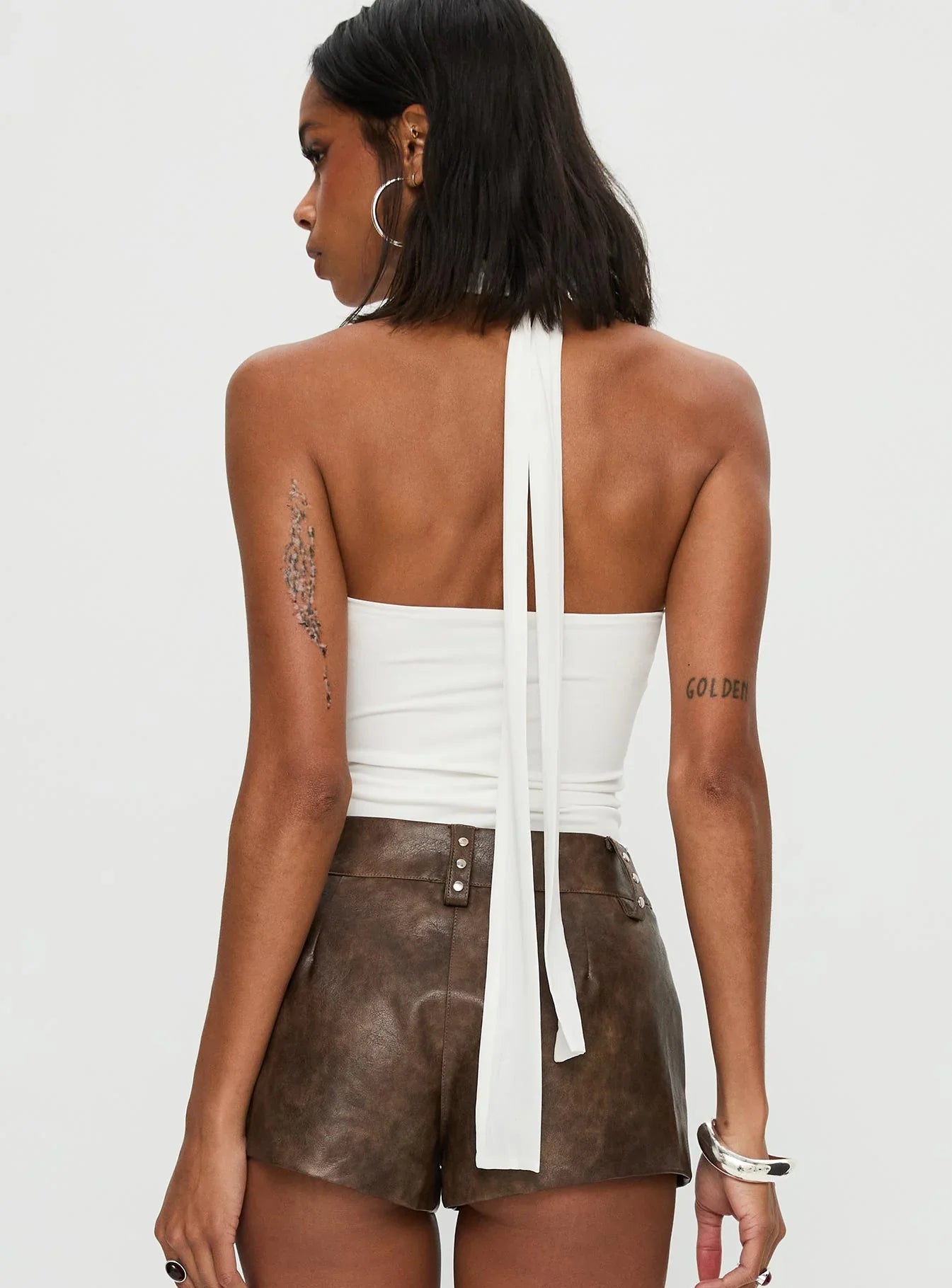 Sorelle Scarf Bodysuit White