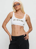UC Irvine Scoop Neck Crop Top White
