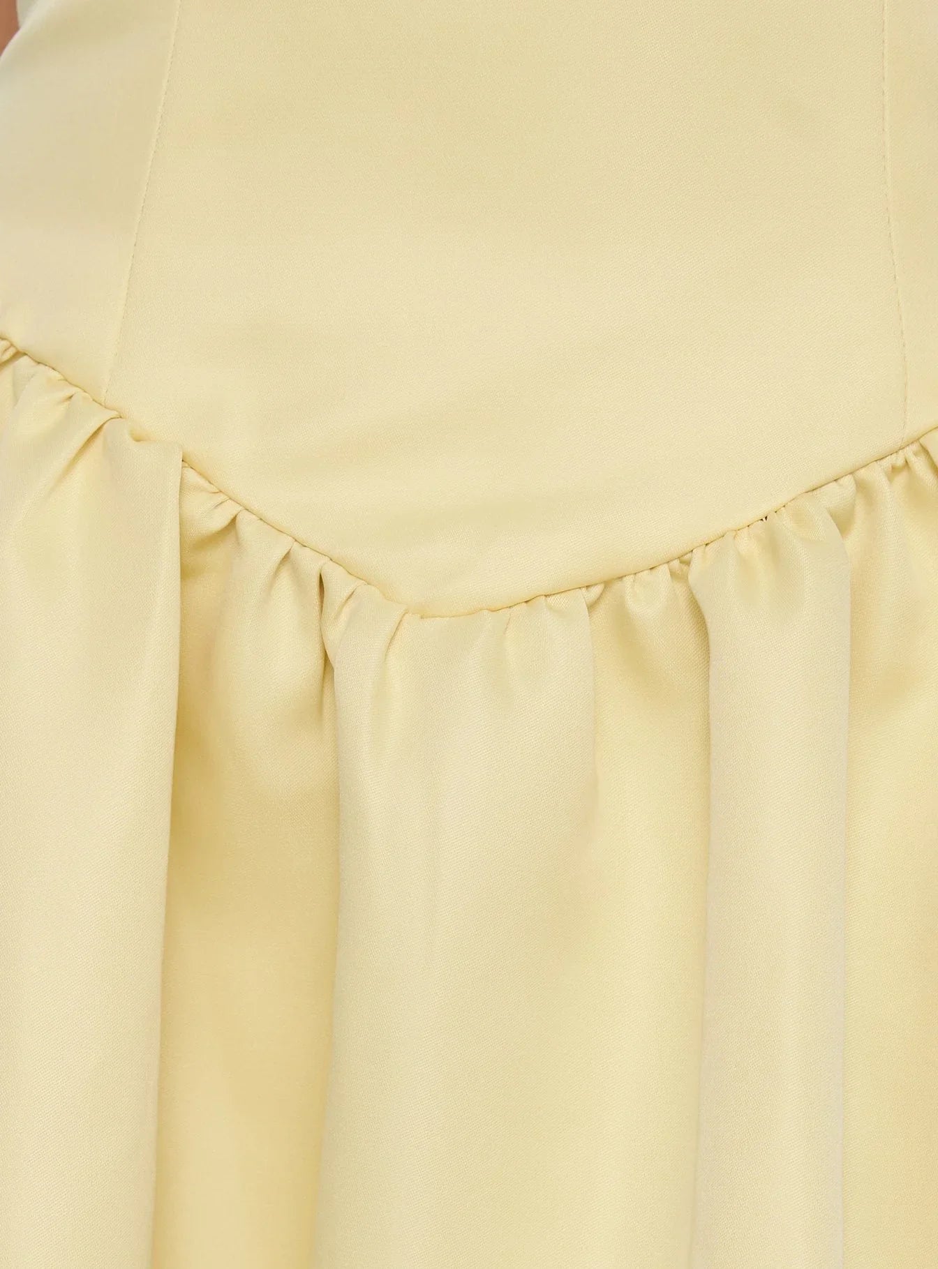 Soft Bloom Drop Waist Strapless Maxi Dress Yellow