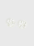 Livvy Floral Stud Earrings White