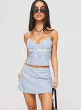 Daydreaming Gingham Set Blue White