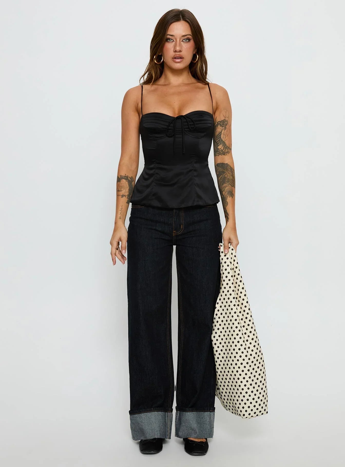 Hildy Tie Back Top Black