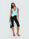 Avrilla Wrap Knit Top Blue
