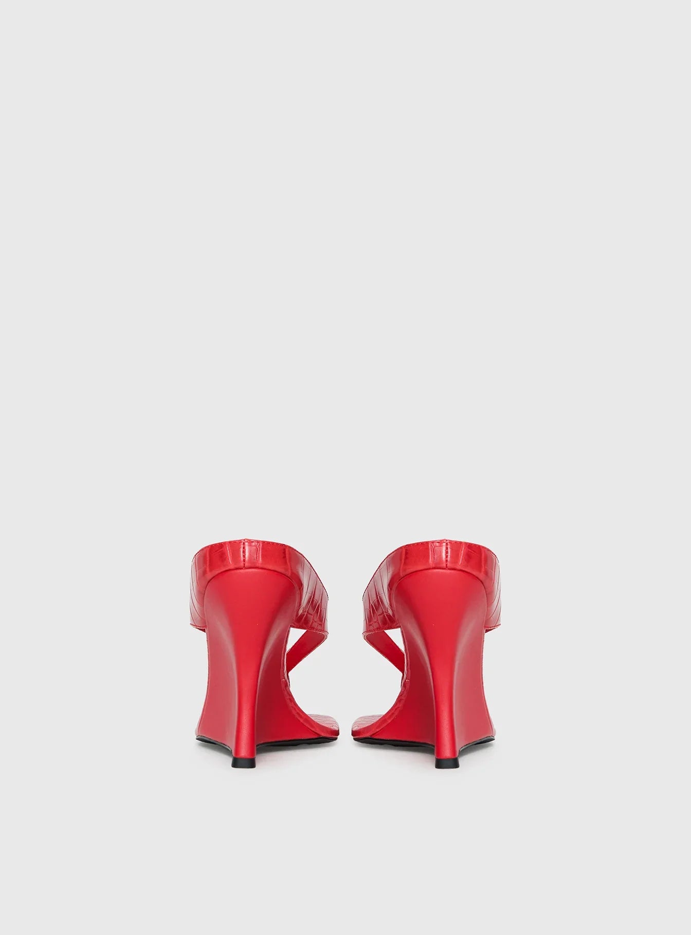 Nylah Wedge Heels Red Croc