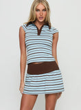 Cadey Contrast Polo Skort Blue Brown