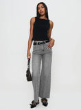 Henesey High Rise Straight Leg Jeans Washed Grey
