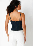 Annabelle Dark Denim Corset Top
