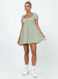 Lets Dance Mini Dress Sage