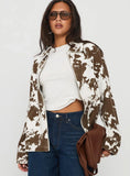 Another Life Zip Through Jacket Cow