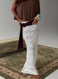 Opresia Crochet Maxi Skirt White