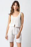Valeria White Sheer Sweater Top