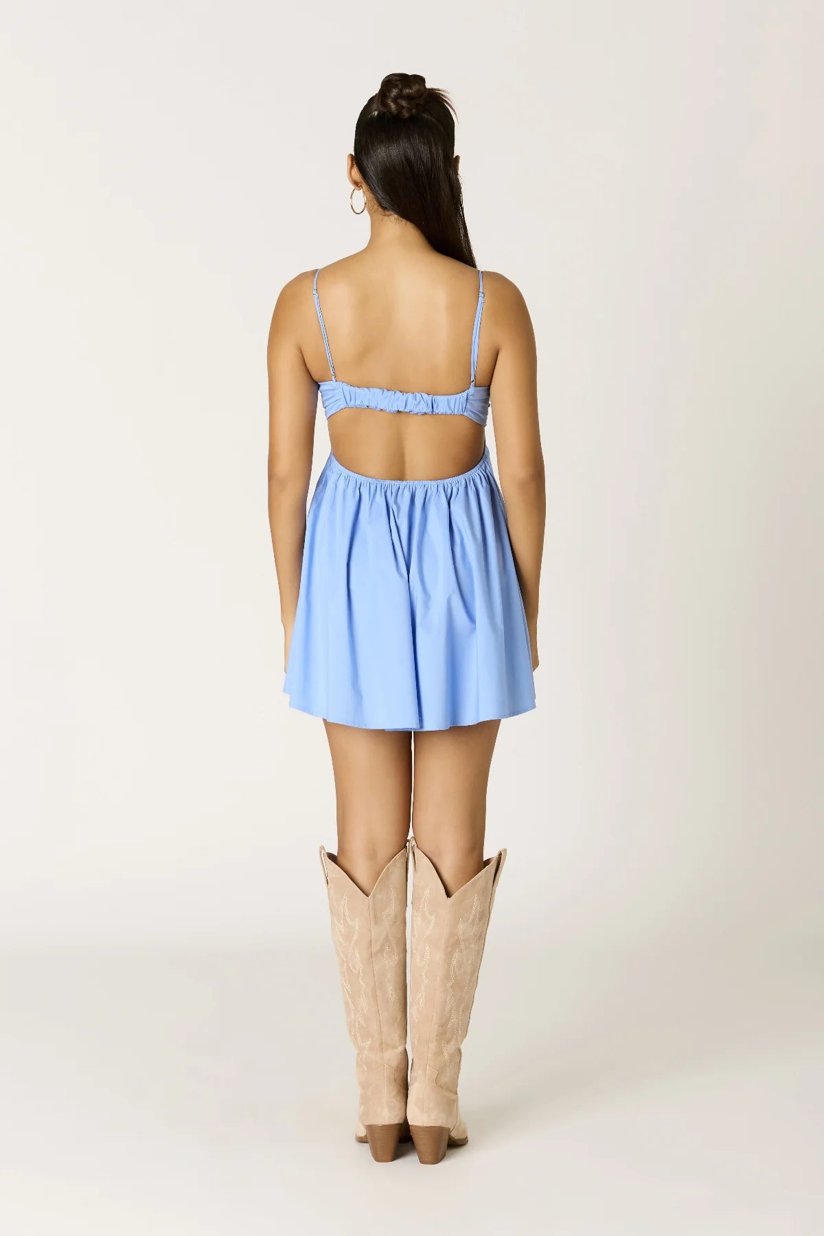 Lucy Light Blue Romper Dress