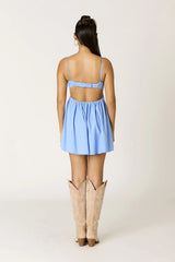 Lucy Light Blue Romper Dress
