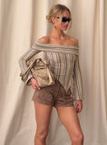 Hendrick Faux Suede Short Brown